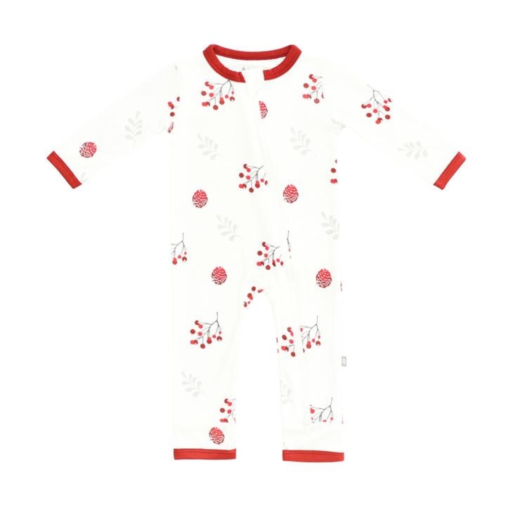 NWT Holly Berry Zipper Romper